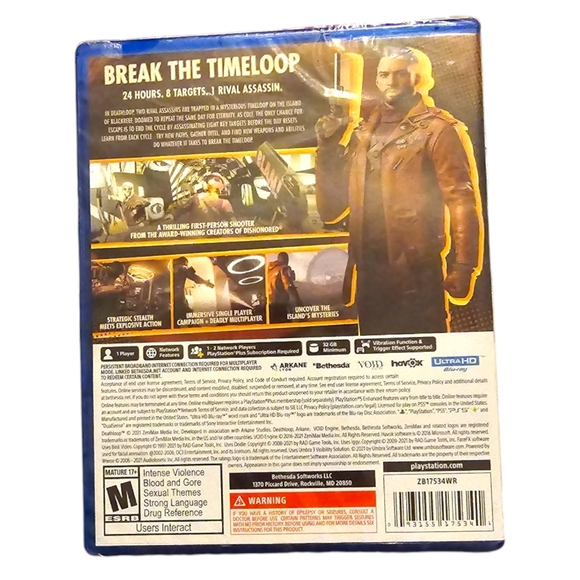 Playstation 5 | Deathloop | Arkane Lyon Bethesda Softworks | Brand New3oz - Picture 2 of 3